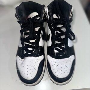 Black and White High-Top Sneakers